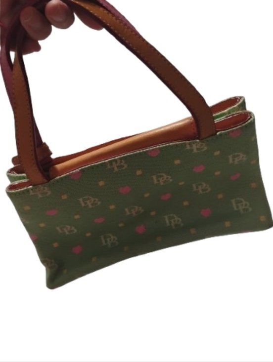 Dooney & Bourke Handbags - Dooney & Bourke 2000s Heart Monogram Logo Shoulder Bag Green
